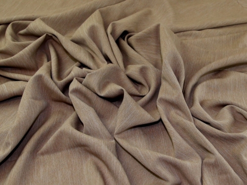 Deadstock Melange Polyester Suiting Fabric Beige
