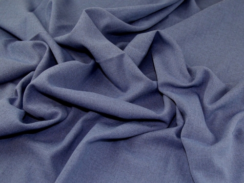 Deadstock Tweed Polyester Suiting Fabric Blue