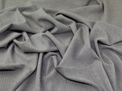 Deadstock Tweed Polyester Suiting Fabric Grey
