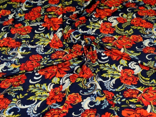 Deadstock Viscose Jersey Stretch Knit Fabric Multicoloured