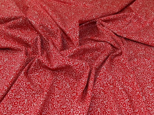 Rose and Hubble 100% Cotton Poplin Fabric Crimson