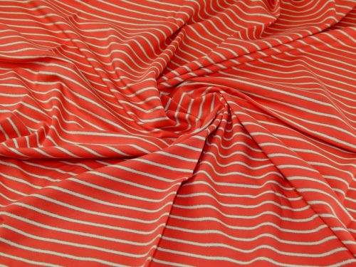 John Louden Loop Back French Terry Stretch Knit Fabric Coral