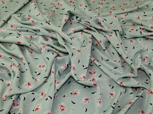 John Louden Royal Micro Satin Fabric Mint