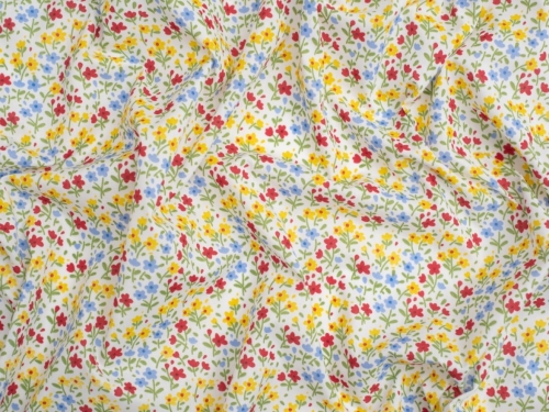 Printed Polycotton Fabric Yellow