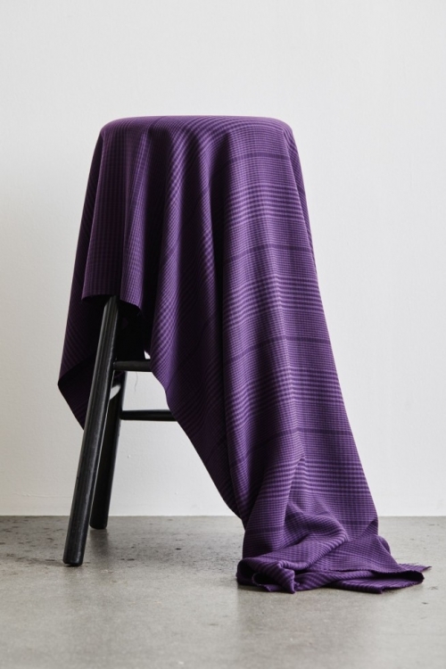 Meet MILK Tencel Plaid Check Fabric Purple Haze