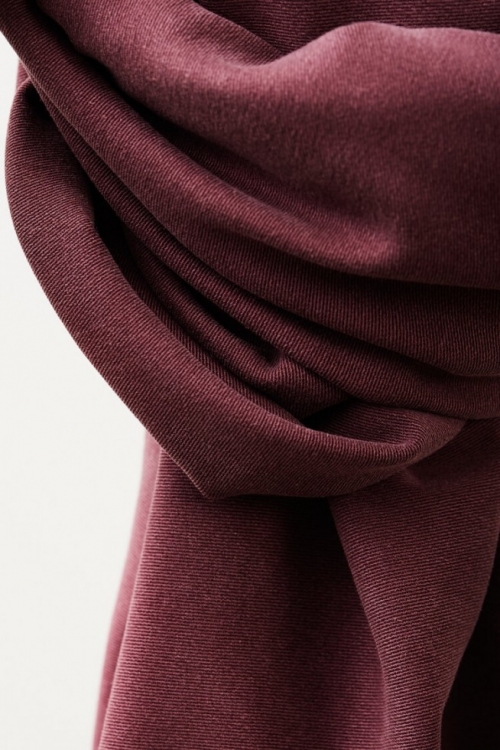 Meet MILK Stretch Woven Tencel Lyocell Twill Fabric Maroon