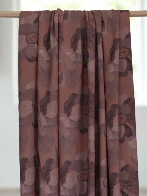 Mind The MAKER Stretch Woven Viscose Challis Fabric Rose