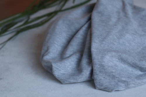 Mind The MAKER Organic Brushed Pique Sweater Knit Stretch Fabric Grey