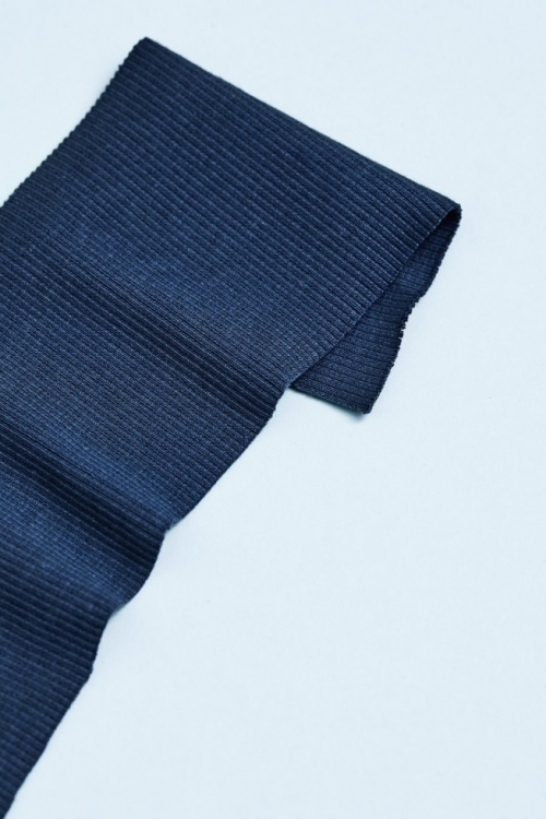 Mind The MAKER Organic Cotton Rib Stretch Knit Fabric Dusty Blue