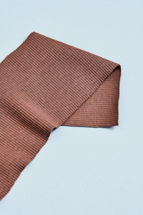 Mind The MAKER Organic Cotton Rib Stretch Knit Fabric Old Rose
