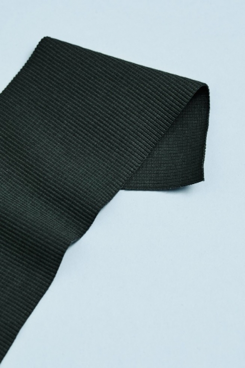 Mind The MAKER Organic Cotton Rib Stretch Knit Fabric Dark Green