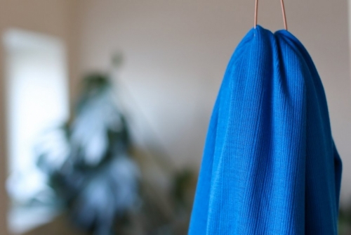 Mind The MAKER Viscose Rib Stretch Knit Fabric Intense Blue