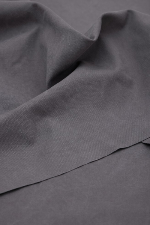 Mind The MAKER Organic Washed Cotton Canvas Fabric Pewter