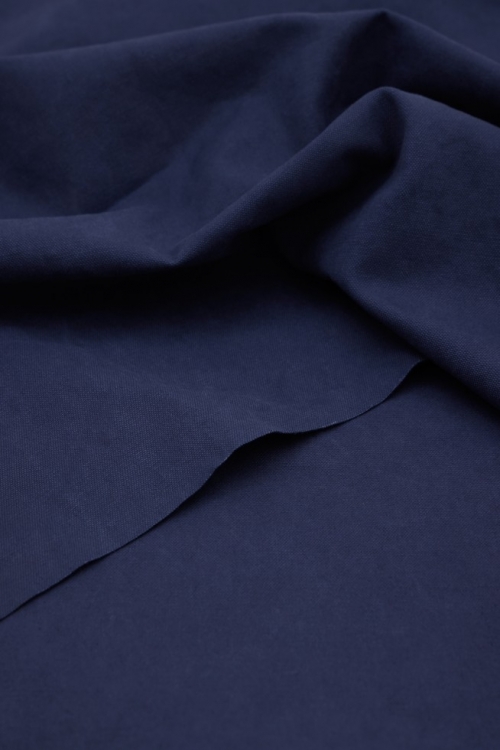 Mind The MAKER Organic Washed Cotton Canvas Fabric Navy