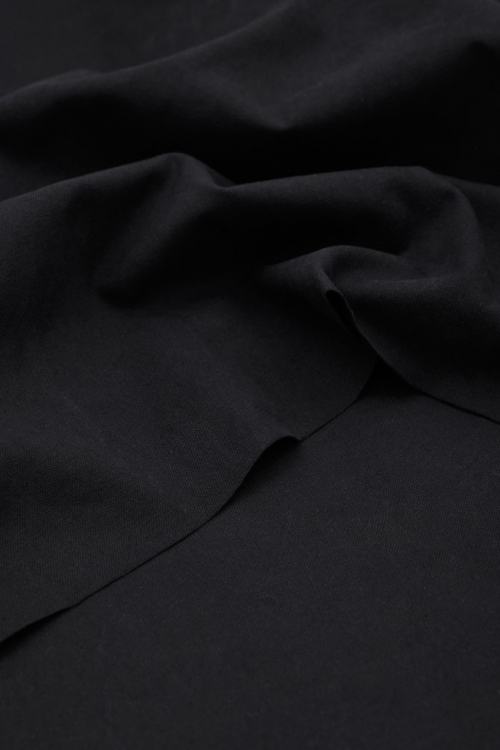 Mind The MAKER Organic Washed Cotton Canvas Fabric Black