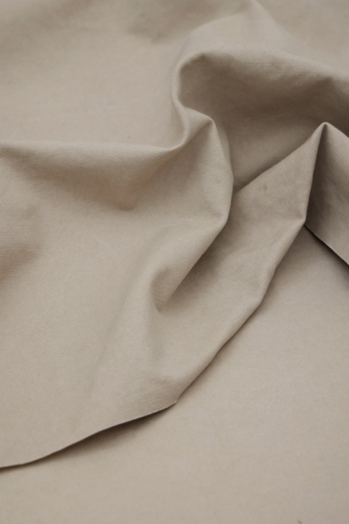 Mind The MAKER Organic Washed Cotton Canvas Fabric Grey Mist