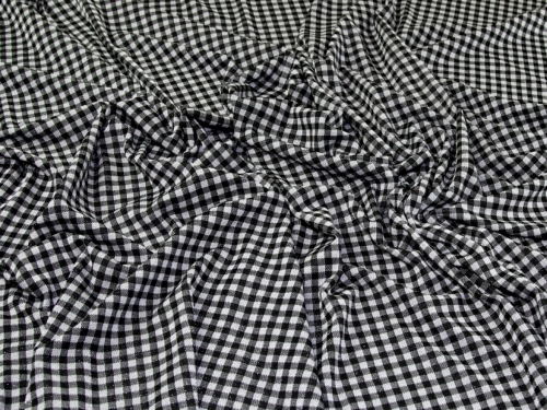 Deadstock Lurex Ponte Roma Double Stretch Knit Fabric Black & Silver