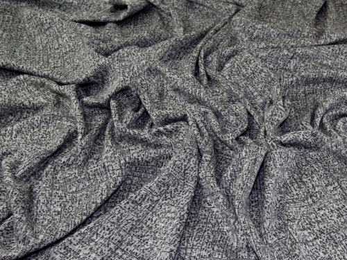 Deadstock Soft Textured Stretch Knit Fabric Grey