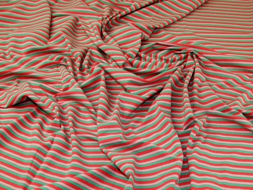 John Louden Lurex Cotton Jersey Stretch Knit Fabric Pink