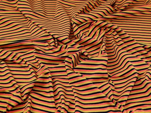 John Louden Lurex Cotton Jersey Stretch Knit Fabric Ochre