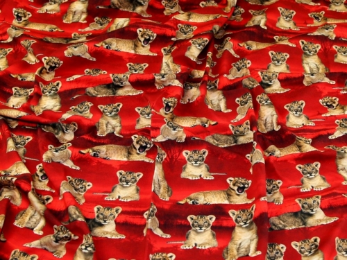 John Louden Cotton Jersey Stretch Knit Fabric Red