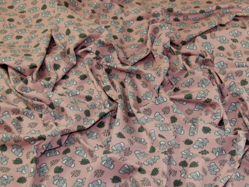John Louden Cotton Jersey Stretch Knit Fabric Rose