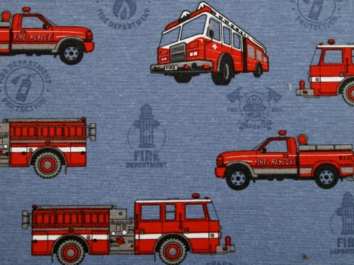 Deadstock Cotton Canvas Fabric Blue & Red