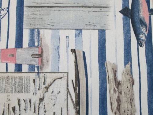 Deadstock Cotton Canvas Fabric Blue