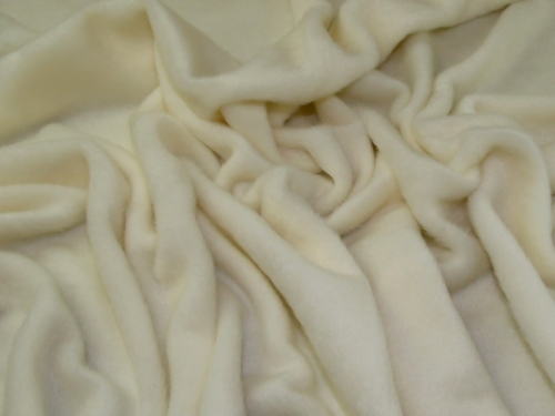 John Louden Wool Fur Coating Fabric Cream