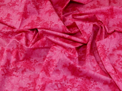 John Louden 100% Cotton Fabric Cerise