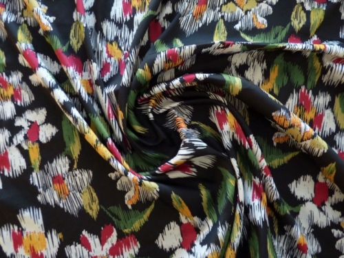 Lady McElroy Charmeuse Silky Satin Fabric Multicoloured