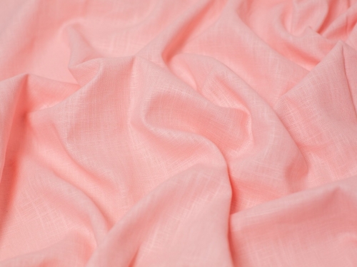 Minerva Core Range Ramie Cotton Blend Linen Weave Fabric Rose