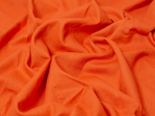 Minerva Core Range Ramie Cotton Blend Linen Weave Fabric Rust