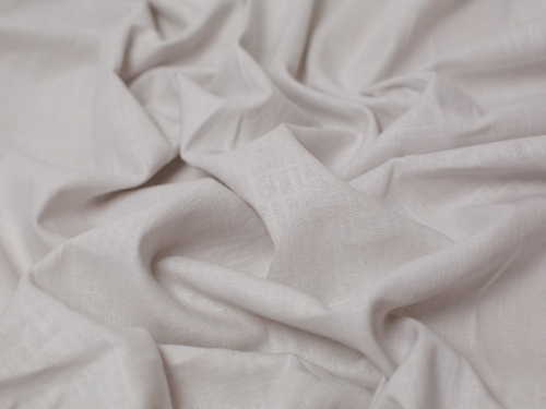 Minerva Core Range Ramie Cotton Blend Linen Weave Fabric Silver