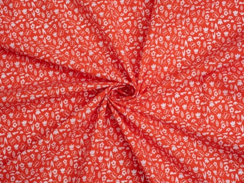 Printed Polycotton Fabric Orange