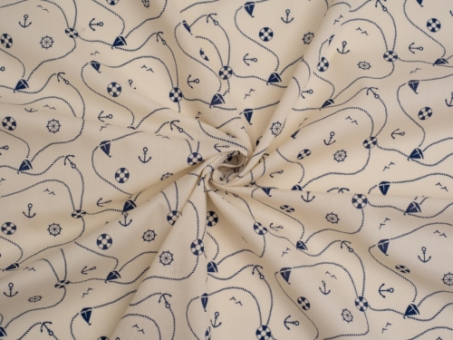 Printed Polycotton Fabric Cream