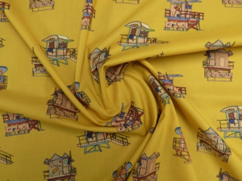 Lady McElroy Marlie Cotton Lawn Fabric Yellow