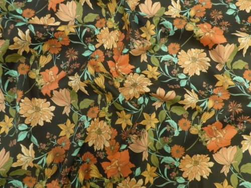 Lady McElroy Marlie Cotton Lawn Fabric Midnight