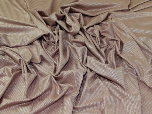Deadstock Lurex Rib Stretch Knit Fabric Blush