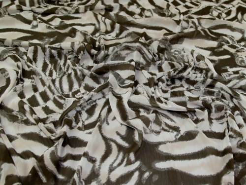 Deadstock Crinkle Sheer Chiffon Fabric Grey