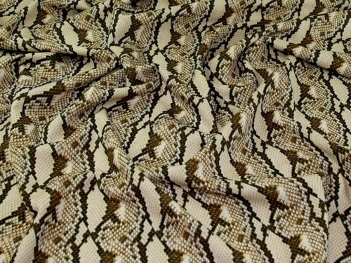Deadstock Scuba Stretch Knit Fabric Gold