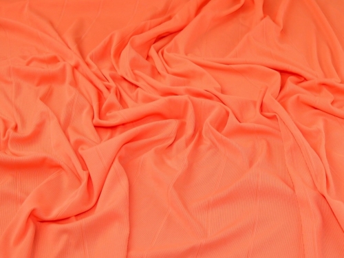 Deadstock Bandage Rib Stretch Knit Fabric Neon Orange