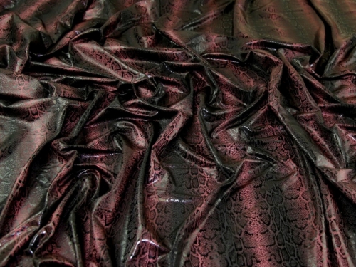 Deadstock Metallic ITY Silky Stretch Knit Fabric Plum
