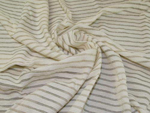 Deadstock Embroidered Organza Fabric Cream