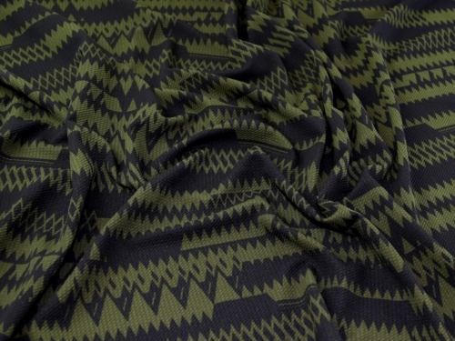Deadstock Textured Stretch Knit Fabric Green