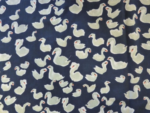 Lady McElroy Viscose Challis Fabric Navy