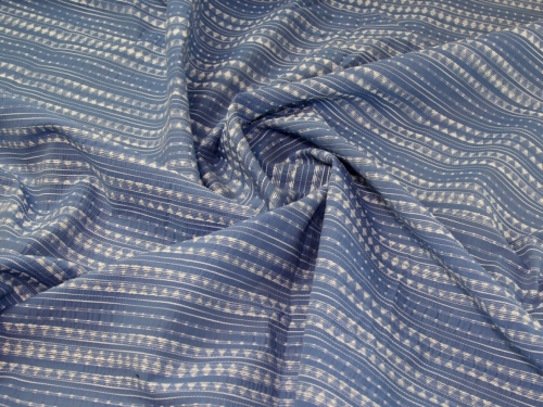 Deadstock Woven Jacquard Fabric Blue