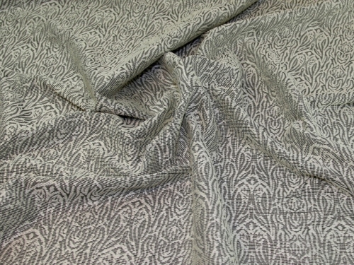 Deadstock Textured Woven Jacquard Fabric Grey