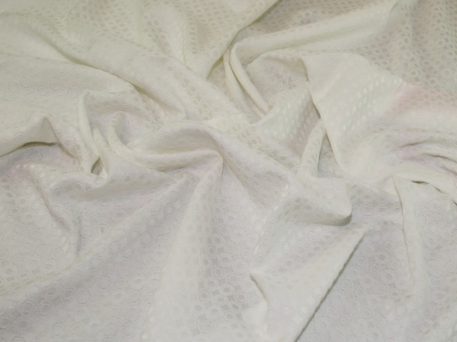 Deadstock Textured Woven Jacquard Fabric Ivory