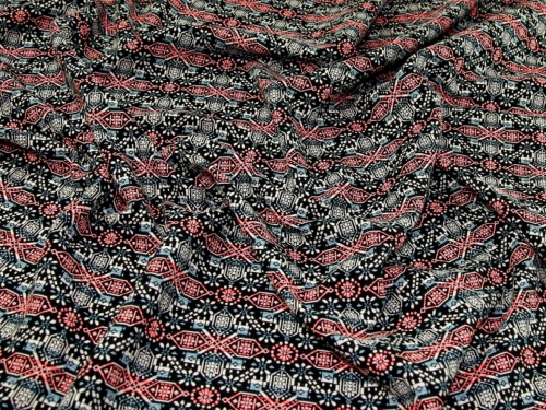 Deadstock Woven Jacquard Fabric Coral